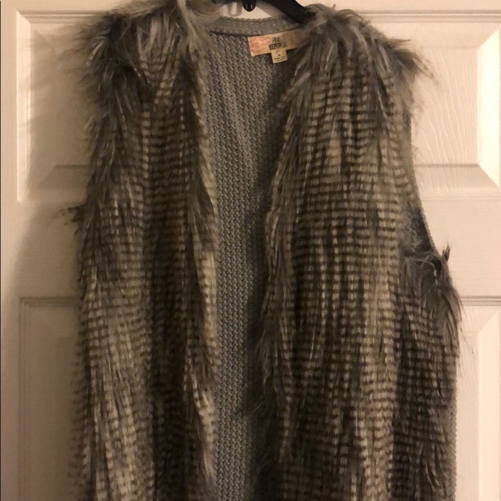 Grey sweater vest